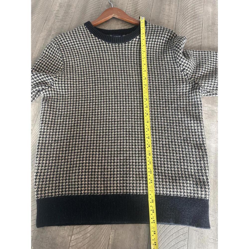 J.Crew Lambswool-blend Houndstooth Crewneck Sweater Brown/Black Men’s sz Medium - Picture 10 of 12